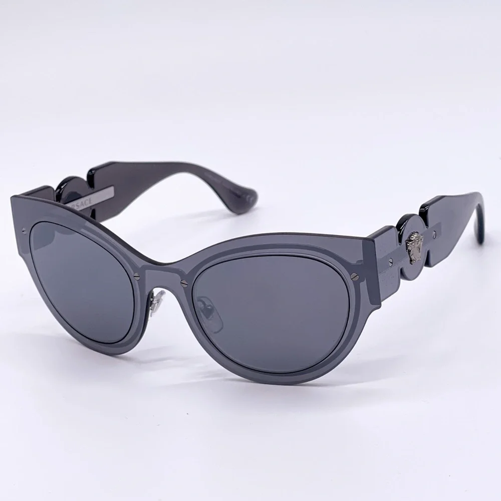 NEW VERSACE VE2234 1001/6G GREY CAT EYE SUNGLASSES VERSACE MOD 2234